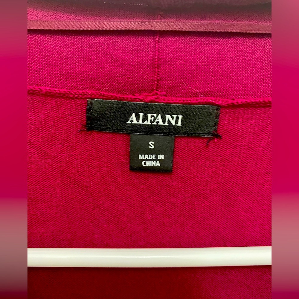 ALFANI burgundy wrap sweater with 3/4 length sleeves - Small - Picture 4 of 5